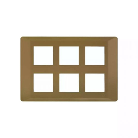 CB91112FR11 entice 12 module plate- Rustic Gold
