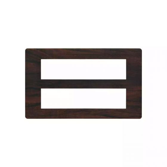 CB91116FL12 entice 16 module plate- Dark Chocolate Wood