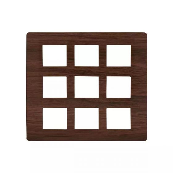 CB91118FA12 entice 18 module plate- Cinnamon Wood