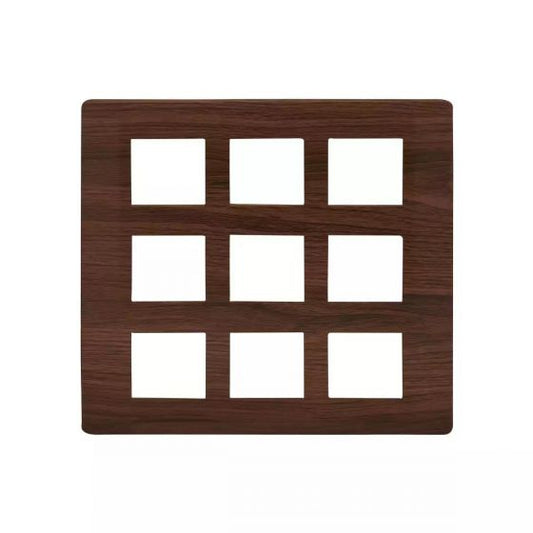 CB91118FA12 entice 18 module plate- Cinnamon Wood