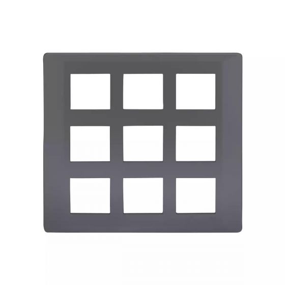 CB91118FE11 entice 18 module plate- Eco Grey