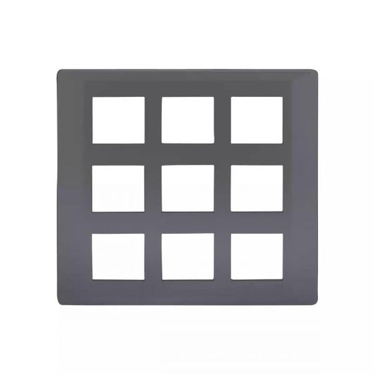 CB91118FE11 entice 18 module plate- Eco Grey