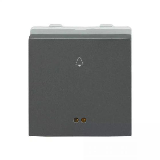 CB91302BG10 entice bell push 10A ind 2M - Cha Grey