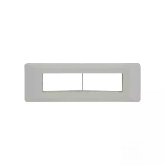 CB91308FW00 entice 8 module grid frame + 8 Module Cover- small size White