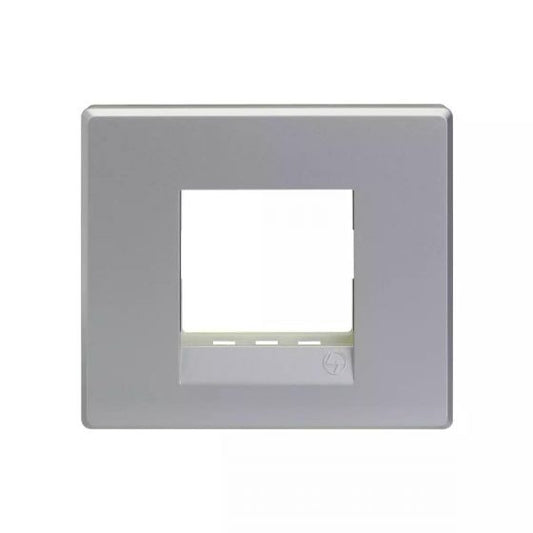 CB92102FS01 englaze 2 module plate M Silver