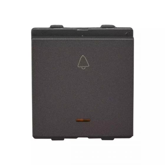 CB92302BM10 englaze 10A bell push with ind M Grey