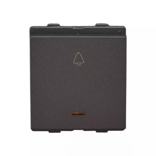 CB92302BM10 englaze 10A bell push with ind M Grey