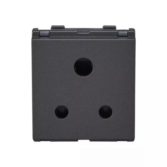 CB92602CM06 englaze 3 Pin Socket 6A with ISI- M Grey 2M