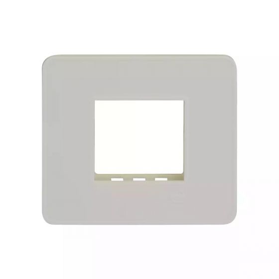 CB93102FW00 enGem 2 module grid frame + 2 Module Cover White