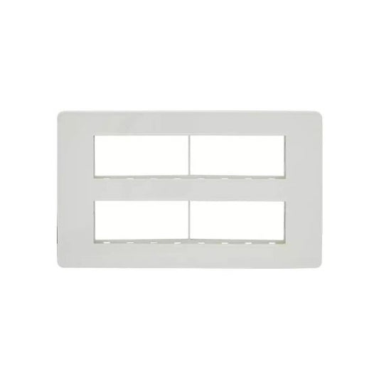 CB93116FW00 enGem 16 module grid frame + 16 Module Cover White