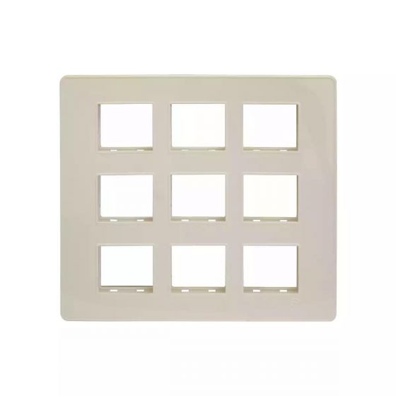 CB93118FW00 enGem 18 module grid frame + 18 Module Cove White