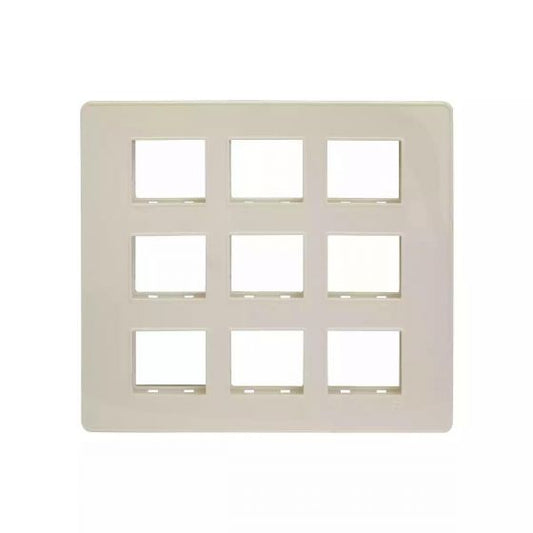 CB93118FW00 enGem 18 module grid frame + 18 Module Cove White