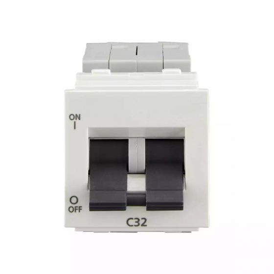 CB93202KW32 enGem 32A DP Mini MCB 3 kA White