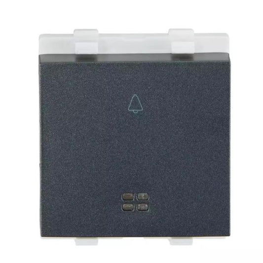 CB93302BS06 enGem  bell push 6A  with indicator 2M  Stone Grey