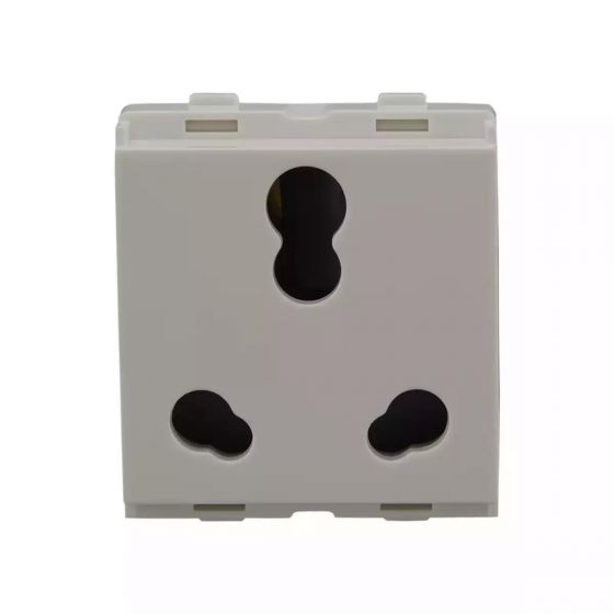 CB93302CW16 enGem socket 6A/16A combined with ISI 2M White