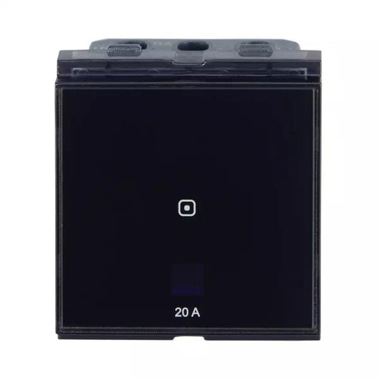CB98033SK07 englaze Touch 20 A switch Black Glass