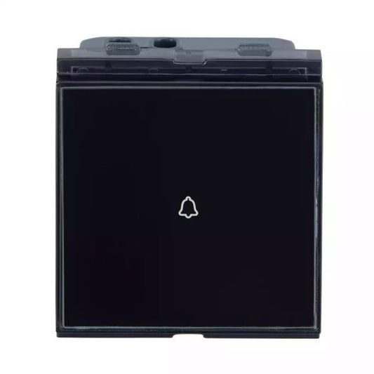 CB98034BK08 englaze Touch Bell Push Black Glass