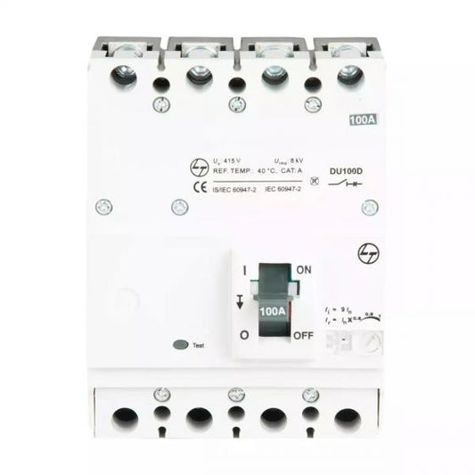 CM90518OOCO DU100D MCCB 20A 4P 415V AC 18KA Thermal Magnetic 50/60 Hz