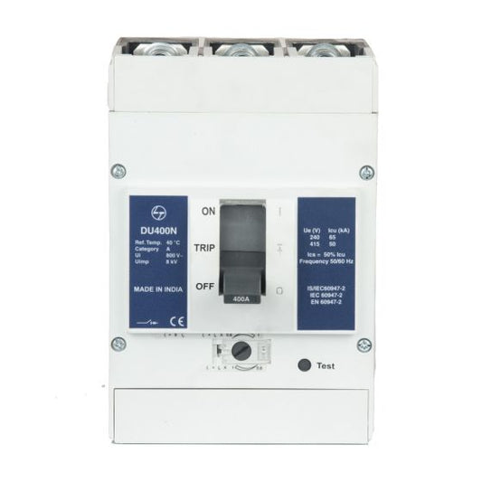 CM98402OORO DU400N MCCB 400A 3P 415V AC 50kA Thermal Magnetic 50/60 Hz