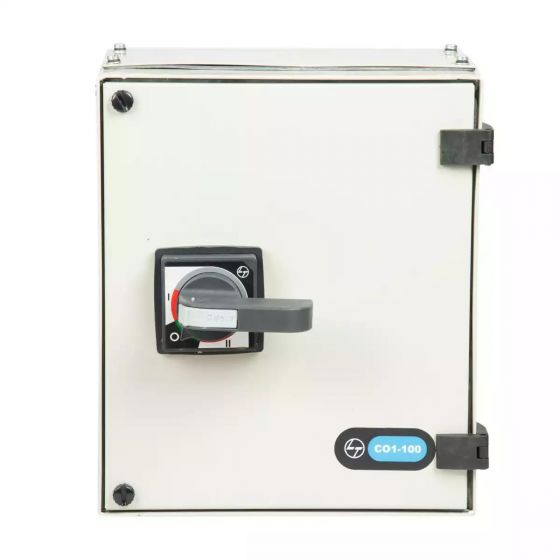 CO11000OSOO C-Line Manual Changeover Switch FR1 100A 4P 415V AC SS Enclosure Extended Handle