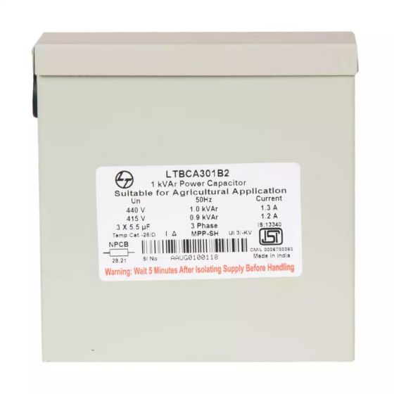 LTBCA301B2 Power Factor Correction Capacitor-Agri Box Cap-1 kVAr,440V